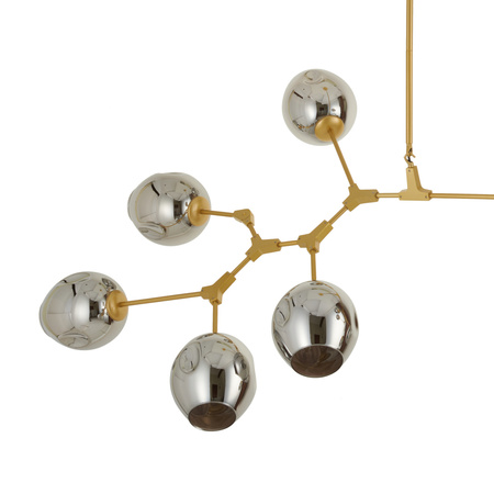 Lampa wisząca MODERN ORCHID-9 złoto szara 150 cm