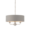 Highclere 3 Pendant Lght Nickel&Chrcoal 350-1200mm