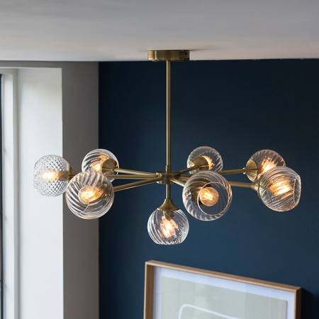 Allegra 8 Pendant Light Antique Brass