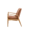 Fotel Carrera z brązowej skóry 685 x 720 x 820 mm