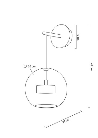 MOOSEE lampa ścienna CAPRI WALL złota
