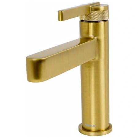 Bateria umywalkowa stojąca, złota