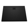 Brodzik MORI konglomeratowy kwadratowy  90x90x3 posadzkowy, czarny