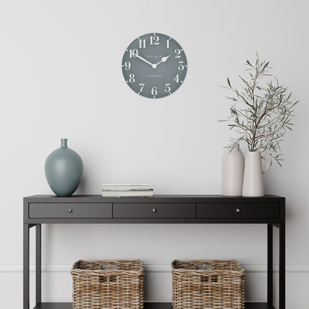 Arabic Wall Clock Flax Blue 12in
