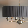 Highclere 6 Pendant Lght Nckel & Chrcoal 300-780mm