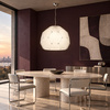 Lampa wisząca DOME nowoczesna, geometryczna z chromowanymi detalami 80 cm