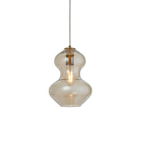 Kelda Shaped Pendant Satin Brass Champagne