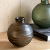 Bevelled Glass Globe Vase Smoke 140x140x140mm