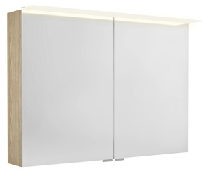 LINEX szafka z lustrem, oświetlenie LED, 100x70x15cm, wiąz Bardini