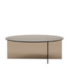 Parioli Glass Coffee Table Charcoal 900x900x325mm