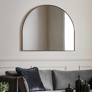 Holworth Overmantle Mirror Black 1100x900mm