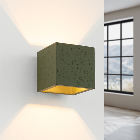 Kinkiet QUAD beton zielona oliwka
