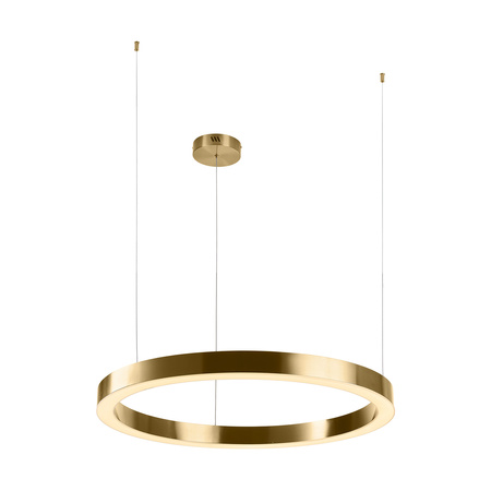 Lampa wisząca CIRCLE 80 cm - LED, ring mosiądz szczotkowany