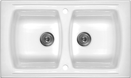 Zlewozmywak ceramiczny 2-komorowy