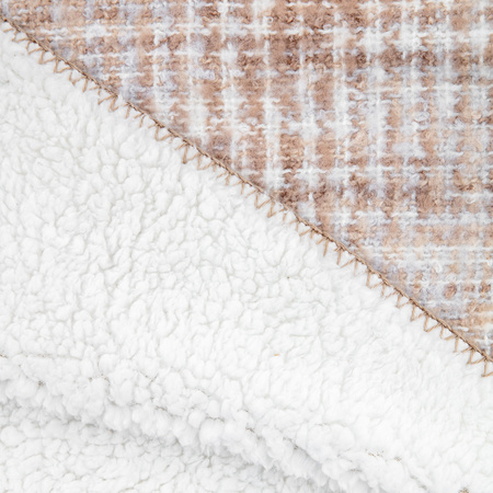 Woven Natural Faux Mohair Sherpa Throw 1300x1600mm