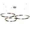Lampa wisząca CIRCLE 3 60+80+80 cm - LED, ringi nikiel szczotkowany na 1 podsufitce
