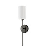 Lampa ścienna DARLING 53 cm- czarny kinkiet z abażurem