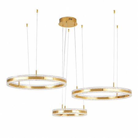 Lampa wisząca ARKADIA LED Trio 40/60/80 cm – złoty połysk