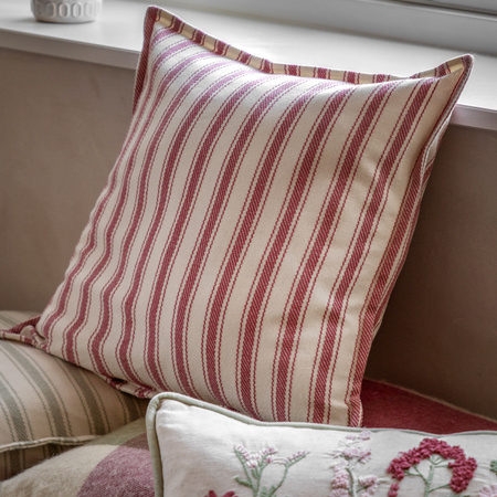 Alston Woven Stripe Cush Cranberry 450x450mm