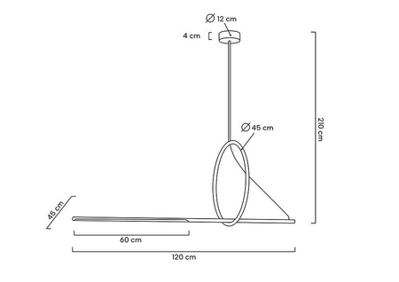 MOOSEE lampa wisząca STICK czarna
