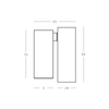 WALL LED READING LIGHT 3W 3000K TOUCH DIM METAL - ALUMINIUM