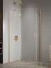 Kabina NESTA GOLD BRUSHED 1D pięciokątna lewa Drzwi L 100x80x200 czyste 6mm Active Shield 2.0
