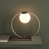 Lampa stołowa Enzo – szczotkowane srebro, 32,3 × 11 × 32,2 cm