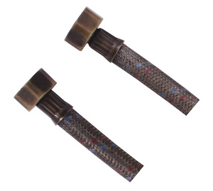 Wąż przyłączeniowy nierdzewny FxF 1/2"x1/2", 40cm, brąz