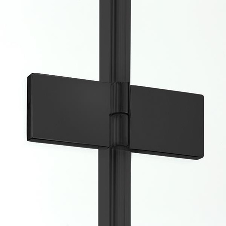 KABINA NEW RENOMA BLACK PROSTOKĄTNA P 90x80x195 KRATKA - CZYSTE 6mm ACTIVE SHIELD