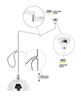 MOOSEE lampa wisząca ROTA 360 srebrny chrom