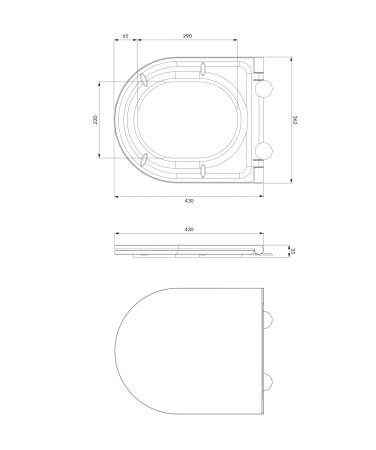 OTTAWA wolnoopadająca deska toaletowa, biały połysk