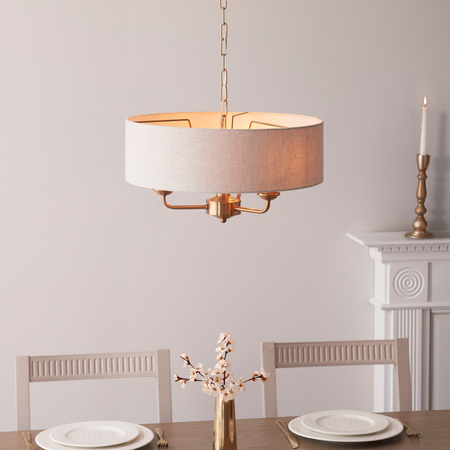 Highclere 3 Pendant Vintage Brass