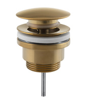 Odpływ umywalkowy 5/4", klik-klak, duży korek, 10-55mm, złoto mat
