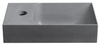 PICCOLINO umywalka betonowa, 30,8x17cm, bateria z lewej strony, szary mat
