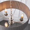Highclere 3 Pendant Lght Nckel & Chrcoal 300-760mm