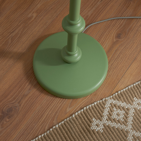 Carnaby Floor Lamp Base Satin Cotswold Green