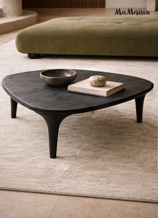 MaMaison stolik kawowy LAMINAR 86 czarny  / drewno