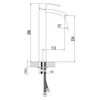 GINKO 25 bateria umywalkowa wysoka, chrom