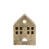 House Tealight Holder Antique Gold 130x70x185mm