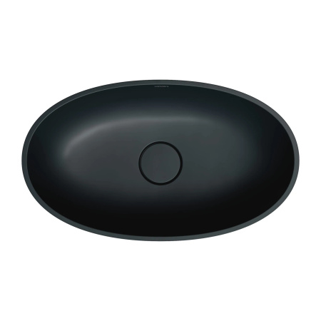 SHELL M+ umywalka nablatowa, 60 x 35 cm, black lava mat