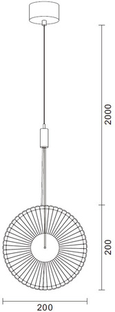 Lampa wisząca SUNBLAST - LED 20 cm, złota