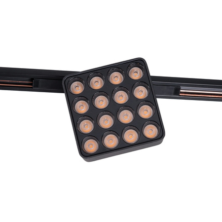 MAXLIGHT N0013N raste 12W Czarny kwadrat 3000K On-Off- MICRO11