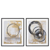 Obraz w ramie „Chord 1 & 2” – czarny, 65 × 3,3 × 80 cm, zestaw 2 szt.