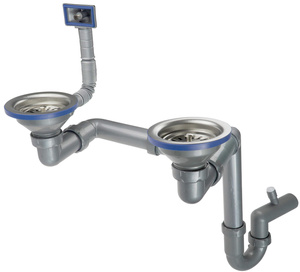 Syfon do zlewozmywaka stalowego 1.5- i 2-komorowego