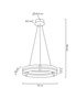 MOOSEE lampa wisząca SATURNUS 70 złota - LED, kryształ, stal szczotkowana