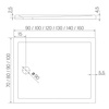 Brodzik NEW CANTARE prostokątny 100x80x4,5 podstawa posadzka obudowa zintegrowana gł. 2,5 cm, o90