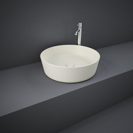 FEELING Umywalka nablatowa okrągła 42 cm beż mat (505) (Wycofywana, starsza wersja rant 12mm)