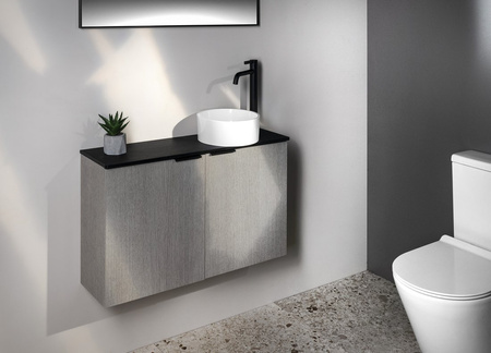 LATUS X szafka umywalkowa 39,4x50x22cm, dąb srebrny