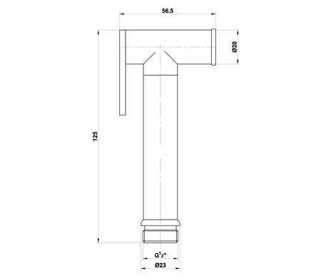 Słuchawka bidetowa okrągła, chrom