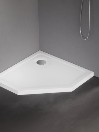 Brodzik MILD akrylowy pięciokątny 90x90x4,5 biały